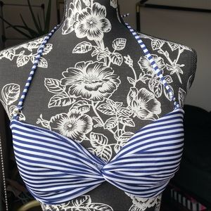 Victoria’s Secret striped corset bandeau bikini